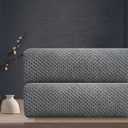 Grey Hand Towels Set 2 Pack-16x31,Ultra Soft Microfibers Bathroom Towel Set Highly Absorbent Quick Dry Luxury Premium Towel Lightweight Durable Hand Towel Collection for Hotel Spa Gym Kitchen (Texture Dark Gray)