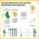 Sayglossy 50 Set Teacher Appreciation Gifts Bulk Positive Pickle Pen Cute Pickle Potato Keychain Funny Inspirational Card Employee Appreciation Graduation Gifts for Student Teacher Nurse