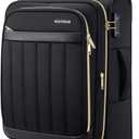 Softside Carry On Luggage 20 Inch Expandable Carry On Luggage 22x14x9 Airline Approved with Spinner Wheels & TSA Lock, Waterproof Large Capacity Suitcase Travel Bag for Men and Women