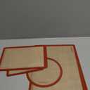 Silicone Baking Mats Set of 6, Food Grade Non-stick Reusable Baking Mat, Silicone Baking Slip Mat Oven Liner Sheet, Round & Square Cake Pan Mat, Pastry Board Rolling Dough Mats for Macaron Cookie (Brown)