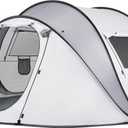 Pop Up Camping Tent, 2/4/6 Person Instant Tent Waterproof PU4500mm, Spacious Ventilated Camping Tent with Front Porch, Quick Setup Lightweight Portable for Outdoor Camping Hiking Beach