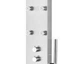 ANZZI Shower Head Panel Tower System | Fontan | Brushed Steel 6 Turbo Jetted & Multi Functional | High Pressure Jet + Rainfall + Handheld Wand Attachment Combo | Wall Mount SP-AZ026