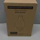 Essential Oil Diffuser Hand Blown Glass Aromatherapy Diffuser - Ultrasonic Cool Mist Scent Aroma Diffuser, Whisper Quiet with Auto Shut-Off, Timer Setting &7 Colors Night Light for Home (Brown Rock)