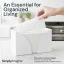 White Acrylic Countertop Paper Towel Dispenser - Freestanding Guest Towel Holder & Napkin Organizer for Bathroom, Kitchen & Office - Fits C-Fold, Z-Fold & Multifold Hand Towels, 10.75" x 6.5" x 4