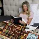 Book Lovers Gifts, Gifts for Book Lovers, Reading Blanket, Christmas, Graduation (Book Gifts, 60" x 50")