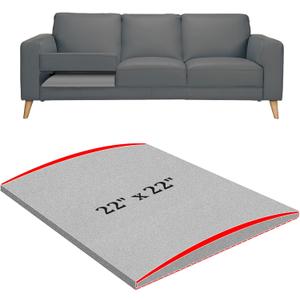 22" x 22" Couch Cushion Support for Sagging Seat, 1 PC Large Size Insert Sofa Cushion Support Board for Better Lift, 45D High-Density Foam Couch Replacement for Furniture Seat Sagging Repair, Grey 