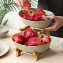 Woration Simulation Lifelike Fake Pomegranates Decoration Realistic Artificial Fruits Props Vivid Pomegranates Home Kitchen Shop Wedding Display 12PCS