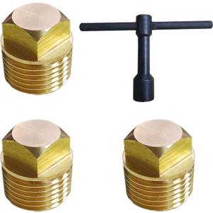 soujkooy 3 Pcs Boat Drain Plug with Boat Drain Plug Wrench, Brass Drain Plugs Flare Tube Fitting Spare Garboard Drain Plug Kit for Most Boats Hulls Parts soujkooy 3 Pcs Boat Drain Plug with Boat Drain Plug Wrench, Brass Drain Plugs Flare Tube Fitting Spare Garboard Drain Plug Kit for Most Boats Hulls Parts
