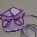 Cat Harness and Leash Set, Soft and Breathable Vest with Reflective Strip, Escape Proof Kitten Harness, Easy to Wear for Cats Walking and Traveling (Purple, XS) (XS (Chest:12''-13''))