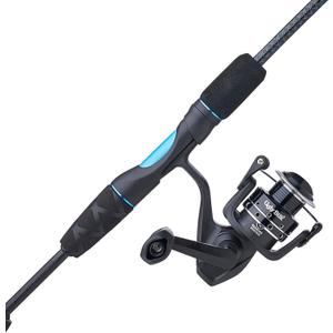 Ugly Stik GX2 Youth Spinning Reel and 5'6" Fishing Rod Combo, Blue/Silver, 2-Piece, Graphite and Fiberglass Rod with Clear Tip Design