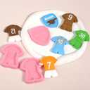 2 x 6Pcs Football Jersey Silicone Molds, No.9 Jersey Chocolate Fondant Molds, for Sports Theme Party Cake Decoration, Candy, Chewing Gum, Flower Paste, Dough, Resin, Pendants, Keychains, Clay