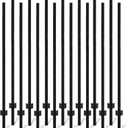 Metal Fence Posts 6ft, Heavy Duty Garden Post Pack 15, Outdoor Black