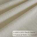 Pinch Pleated Linen 108 Inch Curtains 100 Inch Width Living Room