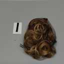 REECHO Ponytail Extension, 9" Claw Clip in Short Curly Wavy Pony Hair Extension Jaw Clip on Pony Tail HP001 Hairpiece for Women - Dark Ash Blonde with Golden Ends