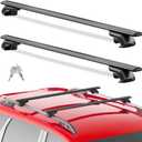 Tuyoung 330lbs Heavy Duty Universal Roof Rack Cross Bars - 56 Thick Lockable Roof Cross Bars Adjustable with Existing Raised Side Rails with Gap Black,Aluminum Crossbars for Cargo Carrier Kayak
