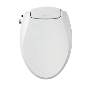 Brondell Bidet Toilet Seat Non-Electric Swash Ecoseat, Fits Elongated Toilets, White - Dual Nozzle System, Ambient Water Temperature - Bidet with Easy Installation