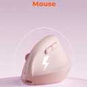 DAREU Ergonomic Vertical Wireless Mouse for Small Hands,2.4GHz / BT Dual Mode, Optical Vertical Mice with 64 Ergonomic Design, Type-C Rechargeable Silent Click,3 Device Connectivity for PC/Laptop