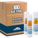 100 Pack Glue Sticks Bulk for Kids, Classroom, School, Crafts, Crafting, Scrapbooking - Dries Clear, Washable 100 Pack Wholesale Glue Sticks Bulk for Classroom Pack