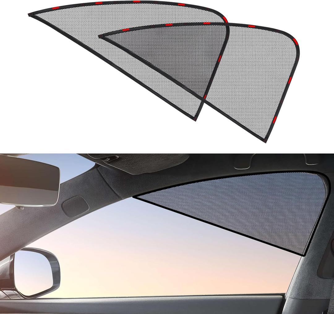 XCBYT Car Window Shades, Driver Window Sun Shade, Upgraded Magnetic Side Window Sun Shade for Front Side Windows with Block Sunlight, Glare and Heat for SUV, Truck, Safe Driving (2PCS)