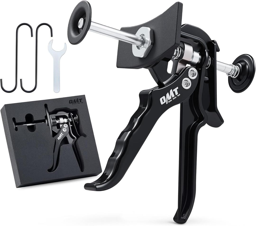 Orion Motor Tech Speedy Brake Caliper Compressor, Heavy Duty Single Dual Brake Piston Compressor Tool for Brake Pad Replacement, Disc Brake Caliper Tool Compatible with Most Cars & Trucks, Black