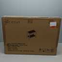 SICOTAS Rattan Nightstand Bedside Table - Farmhouse Boho Narrow Accent End Table with 2 Open Rattan Shelves for Bedroom, Living Room, Small Spaces - Black Oak (1 Piece)