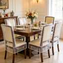 4Pcs Plastic Dining Chair Covers, Clear Chairs Seat Protector Keep Chair Away from Water, Dust, Stain