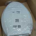 JINGZE Elongated Toilet Seat Slow Close, Quiet Toilet Seat Cover with Never Loosen Durable Toilet Seat Lid Easy to Install & Clean, Polypropylene (PP), White
