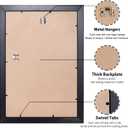 LaVie Home 20x28 Poster Frame Black, Display Pictures 18x24 with Mat or 20x28 Without Mat, Stable and Sturdy Picture Frame with Polished Plexiglass, Horizontal and Vertical Format of The Wall1 Pack