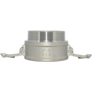 VARMHUS Male Pipe Threads x 4" Type B Trash Pump Adapter Female Camlock,Type B Hose Fitting,Stainless Steel 316