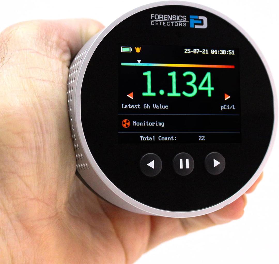 Radon Detector by Forensics | Home Use | Upgraded 20-Year Sensor Life | Version 2.0 |
