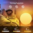 LOFTEK Floating Pool Light - 16-inch Large Ball Lamp with Remote - 3 Modes & 16 RGB Colorful - Waterproof & Rechargeable Globe Floor Lamp for Pool Party, Gaming Room, Garden, 1-Pack