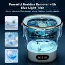 Portable Foldable Washing Machine, Mini Washer for Deep Cleaning, Ideal for Underwear Baby Clothes, Compact for Apartment Dorm Hotel 20L Grayish White