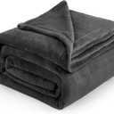 Bedsure GentleSoft Fleece Bed Blankets Full Size Charcoal - Soft Lightweight Plush Fuzzy Cozy Luxury Blanket Microfiber, 84x90 inches