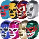 Pro-Quality Wrestling Masks (8 Pack) | Authentic Lucha Libre Costume - Adult Size | Mascaras de Luchador Made in Mexico