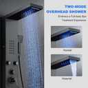 POPFLY Shower Panel Tower System, LED Rainfall & Waterfall Shower Head