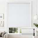 Joydeco No Drill Light Filtering Cellular Shades, 52" W x 64" H, White