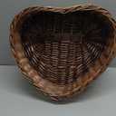 Kate Newborn Photography Props Brown Heart Shaped Rattan Basket Handcrafted Baby Doll Basket Set for Baby Photography Photoshoot