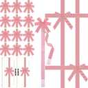 Crowye 14 Pcs Large Valentine's Day Cabinet Bow for Kitchen Door Ribbon Bow Valentine Door Wreath Festival Wrapping Decorations for Tree Kitchen Fireplace Home Front Party(Striped,Red)