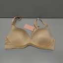 FeelinGirl Wireless Bras Comfortable Push Up Bra Full Support Lift Bralette Seamless Tshirt Bras (Beige) 34B