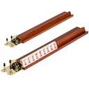 Yellow Mountain Imports Wooden Mahjong Racks, 18 Inches - Set of 4 Mahogany Color Racks - Includes Brass Ends for Attaching Pushers and Stacking Scoring Coins (Racks Only Set)