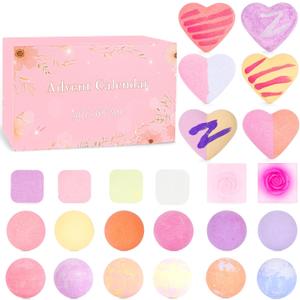 Advent Calendar 2025 Adult Women, 24 Days of Shower Steamers and Soothing Soaps Spa Gift Box, Christmas Countdown Gift Box for Women, Relaxation and Stress Relief for Xmas Holiday Season Surprise Gift (24 Pcs)