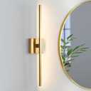 Gold Bathroom Light Fixtures Over Mirror 24 inch 18W LED Vanity Lights for Bathroom Modern Bath Sconces Wall Lighting 3500K Warm Light for Paintings