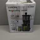 EanOruus Cold Press Juicer, 5.8" Wide Feed Chute Juice Extractor Machine with 400W, High Juice Yield, Slow Masticating Juicer for Whole Vegetables & Fruits, Silver Gray