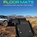 YHTAUTO Floor Mats Compatible with Cadillac XT4 2019-2025, TPE Floor Liners All-Weather Protection Custom Fit, 1st & 2nd Row, Set of 3