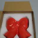 Jingmore Bow Vase Coquette Ceramic Vase Pen Holder Makeup Brush Holder Contemporary Design Decorative Women Gift for Christmas Home Office Shelf Table Room(Red,Small,Classic) (Classic - 4.5 x 1.9 x 4.7 Inches)