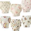 Baby Training Underpants,Soft Cotton Absorbent Potty Training Underwear For Baby Boys And Girls 6 Pack (6-12 Month)
