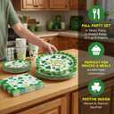 St Patricks Day Party Decorations Set Serve 24, St Patricks Day Party Supplies Kit Includes Green Shamrocks Disposable Dinner Plates, Dessert Plates, Napkins, Cups for Green Irish Party Decorations