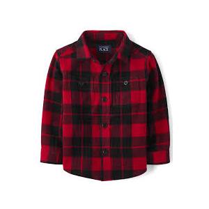 The Children's Place Boys' Long Sleeve Poplin Button Up Shirt