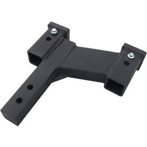 Trailer Dual Hitch Extender for 2 Inch Receiver with 2 Inch & 8 Inch Rise or Drop 10000lbs Capacity 2-inch Solid Shank Matte Black