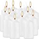 YOROXRG 2"x4" High White Pillar Candles, Set of 20 Unscented. Bulk Buy. Ideal for Halloween, Wedding, Emergency Lanterns, Household, Wedding and Home Dcor Candlesticks
